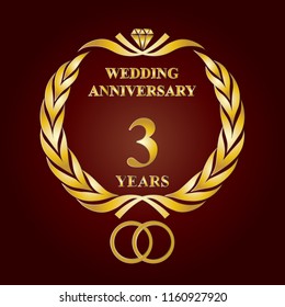 Wedding Anniversary logo for 4 yearS celebrating