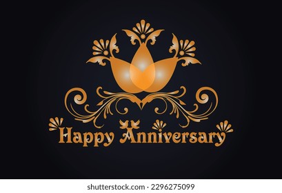 Vector del aniversario de la boda.
Diseño de aniversario único y simple. Para celebrar un evento tan saludable, aquí está el regalo de alta calidad que ofrece una forma abundante de felicitar a la feliz pareja.