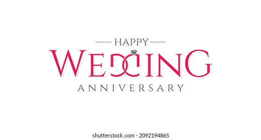 Wedding Anniversary Wishing Greeting Card. Conceptual Creative Card for Marriage Anniversary. Editable Anniversary. svg