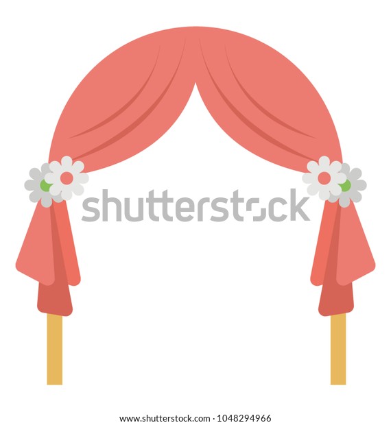 Wedding Arbors Used Decoration Purposes Weddings Stock Vector