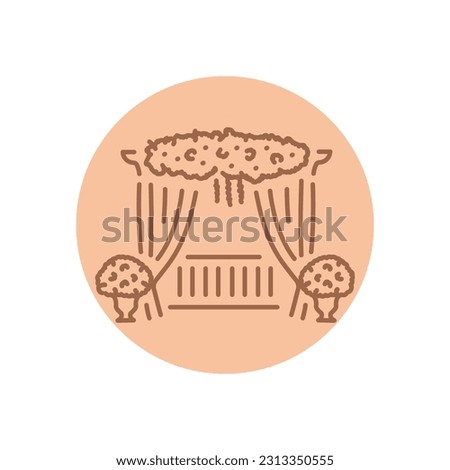 Wedding arch black line icon. Marriage ceremony. Pictogram for web page, mobile app, promo.