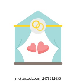 Wedding arch in cute style