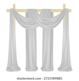 Cortina de cortinas de arco de Boda. Vector