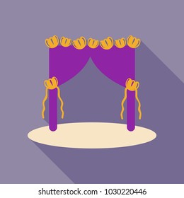 Wedding arch with flowers. Vector illustration
