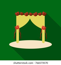Wedding arch with flowers. Vector illustration