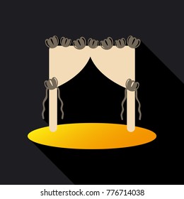 Wedding arch with flowers. Vector illustration