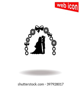 Wedding arch icon. 