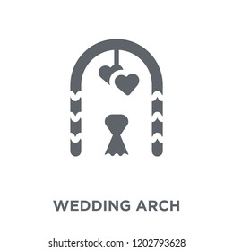 Wedding arch icon. Wedding arch design concept from Wedding and love collection. Simple element vector illustration on white background.