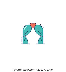 wedding arch Icon Isolated On White Background