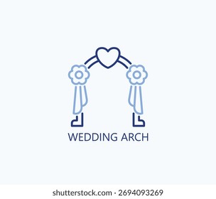 Wedding Arch Icon Or Logo Isolated Vector Illustration
