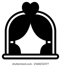 wedding arch icon with mixed style. Suitable for website design, logo, app, UI and etc. Based on the size of the icon in general, so it can be reduced.