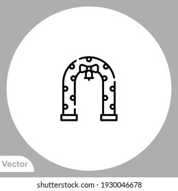 Wedding arch icon sign vector symbol. Logo illustration for web and mobile