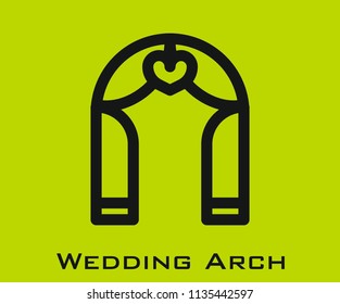 Wedding arch icon signs