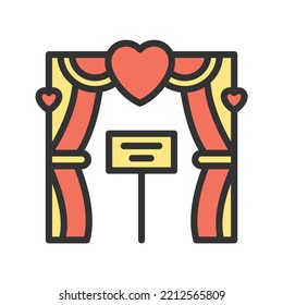 Wedding Arch icon vector image. Can also be used for Physical Fitness. Suitable for mobile apps, web apps and print media.