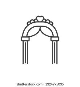 Wedding arch line icon.