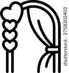 wedding arch line icon illustration vector