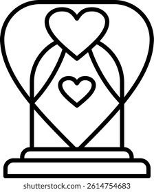 Wedding Arch Line Vector Icon Design