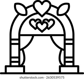 Wedding Arch New Creative Icon Design Vector