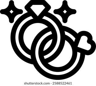 Wedding Arch Outline icon vector illustration