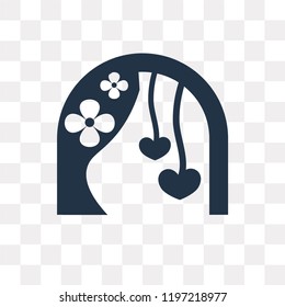 Wedding arch vector icon isolated on transparent background, Wedding arch transparency concept can be used web and mobile