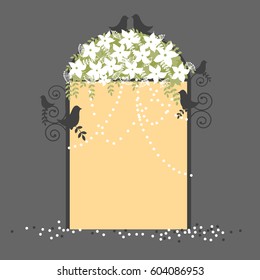 Wedding arch. Vector illustration.