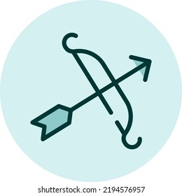 Wedding arrow, illustration, vector on a white background.