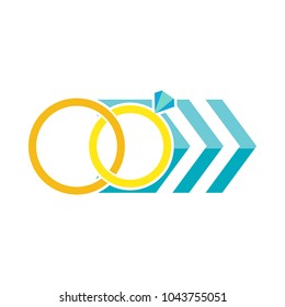 Wedding Arrow Logo Icon Design