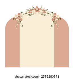 Wedding Backdrop with Floral Decoration. Wedding Background 