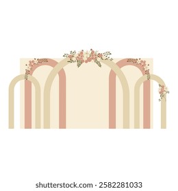 Wedding Backdrop with Floral Decoration. Wedding Background 
