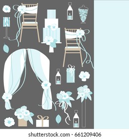 Wedding background for a card, wedding invitation