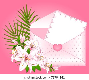 Wedding background card - invitation with flowers