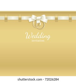 Wedding background decorated with ribbon and rings