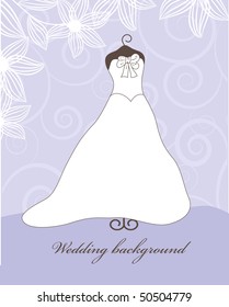  Wedding background with dress