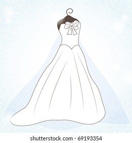 Wedding background with  dress
