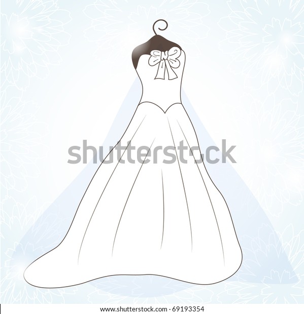 Wedding Background Dress Stock Vector (Royalty Free) 69193354 ...