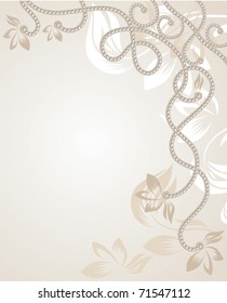 Wedding background with a necklace.