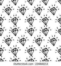 Wedding background is in the ring. Drawing freehand pencil style. Vector pattern in diamonds