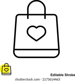 Vectorliniensymbol der Hochzeitskiste