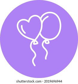 Wedding balloons, illustration, vector on a white background.