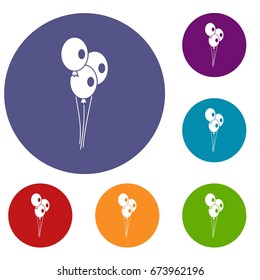 Wedding balloons in simple style isolated on white background vector illustration