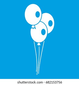 Wedding balloons in simple style isolated on white background vector illustration