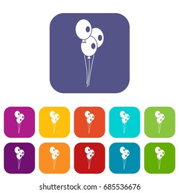 Wedding balloons in simple style isolated on white background vector illustration