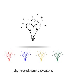 wedding balls multi color style icon. Simple thin line, outline vector of wedding icons for ui and ux, website or mobile application