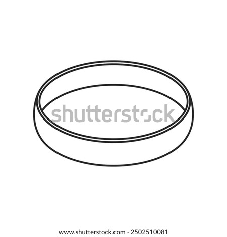 Wedding band or wedding ring outline vector icon