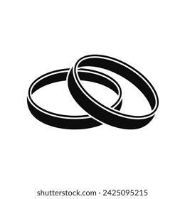 Wedding bands or wedding rings in vector