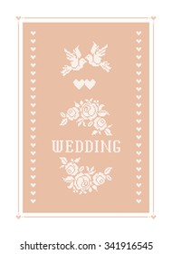 Wedding banner. Vector illustration.