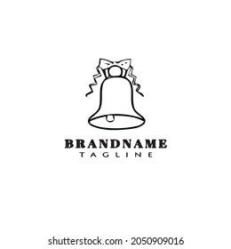 wedding bell cartoon logo icon design template modern illustration