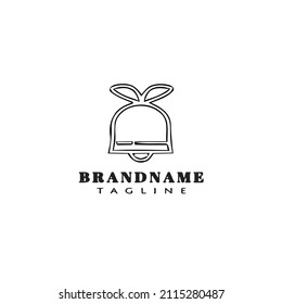 diseño de icono del logotipo de la animación de la campana de la boda vector moderno