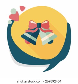 wedding bell flat icon with long shadow,eps10