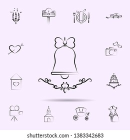Wedding bell icon. Universal set of wedding for website design and development, app development
